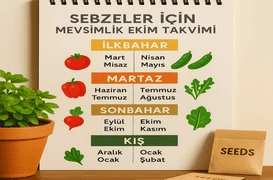 Sebzeler İçin Mevsimlik Ekim Takvimi (Ay Ay Liste)